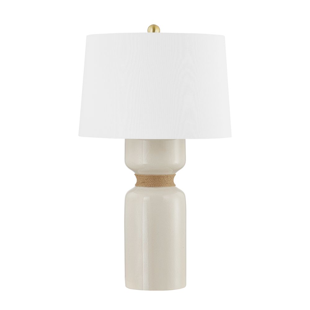 Hudson Valley BKO1101-AGB/CIC 1 Light Table Lamp in Aged Brass