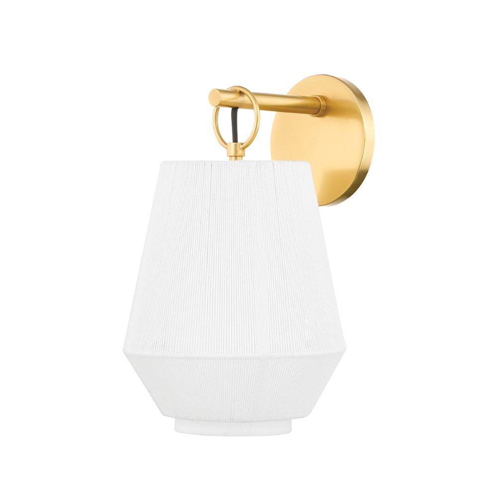 Hudson Valley BKO500-AGB 1 Light Wall Sconce in Aged Brass