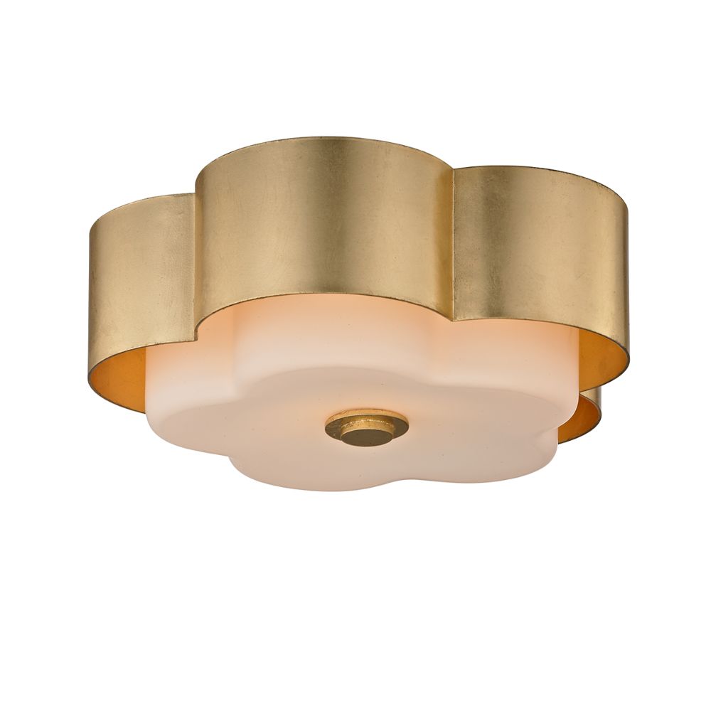 Troy Lighting C5651-GL Allure 1 Light Ceiling Flush in Gold Leaf