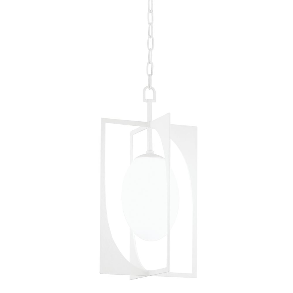 Troy F1213-GSW 1 Light Small Lantern in Gesso White