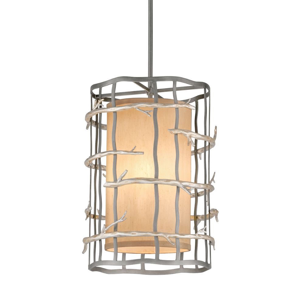 Troy Lighting F2883 Adirondack 3 Light Small Pendant Entry in Graphite And Silver