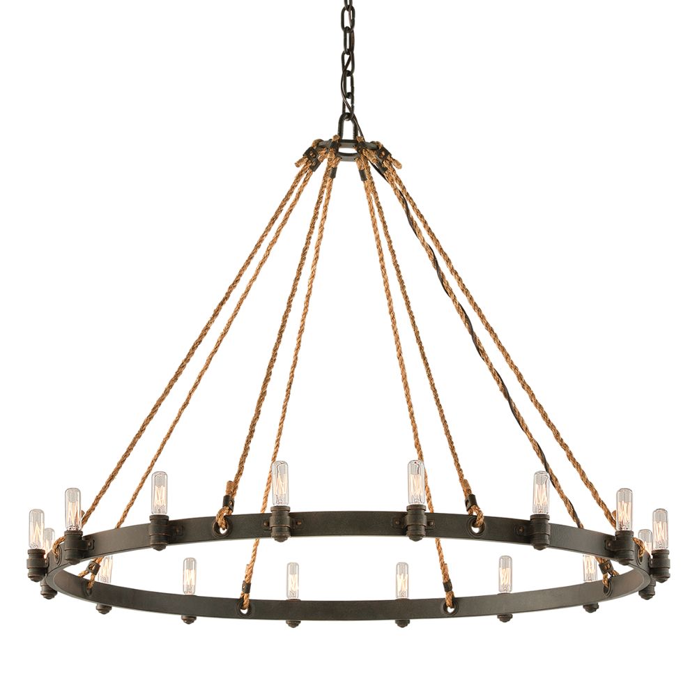 Troy Lighting F3127 Pike Place 16 Light Extra Large Pendant in Shipyard Bronze
