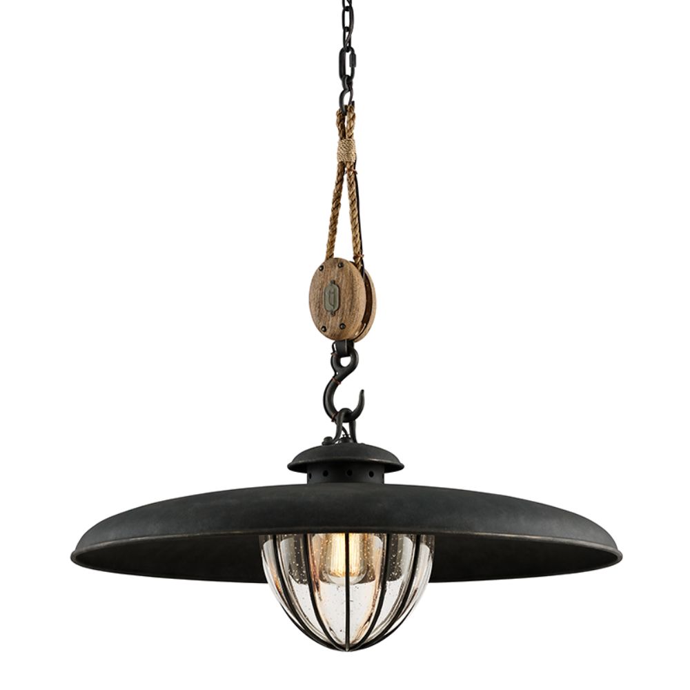 Troy Lighting F4907-FOR Murphy Large 1 Light Pendant in Vintage Iron