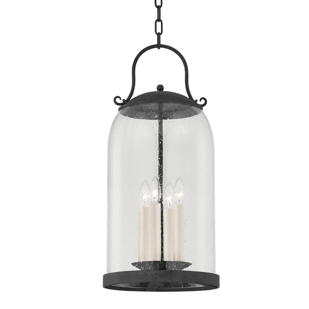 Troy Lighting F5186-frn 4 Light Large Exterior Pendant In French Iron