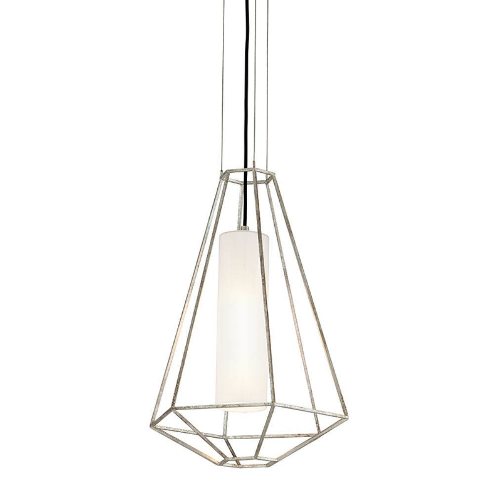 Troy Lighting F5253 SILHOUETTE 1 Light PENDANT SMALL in SILVER LEAF