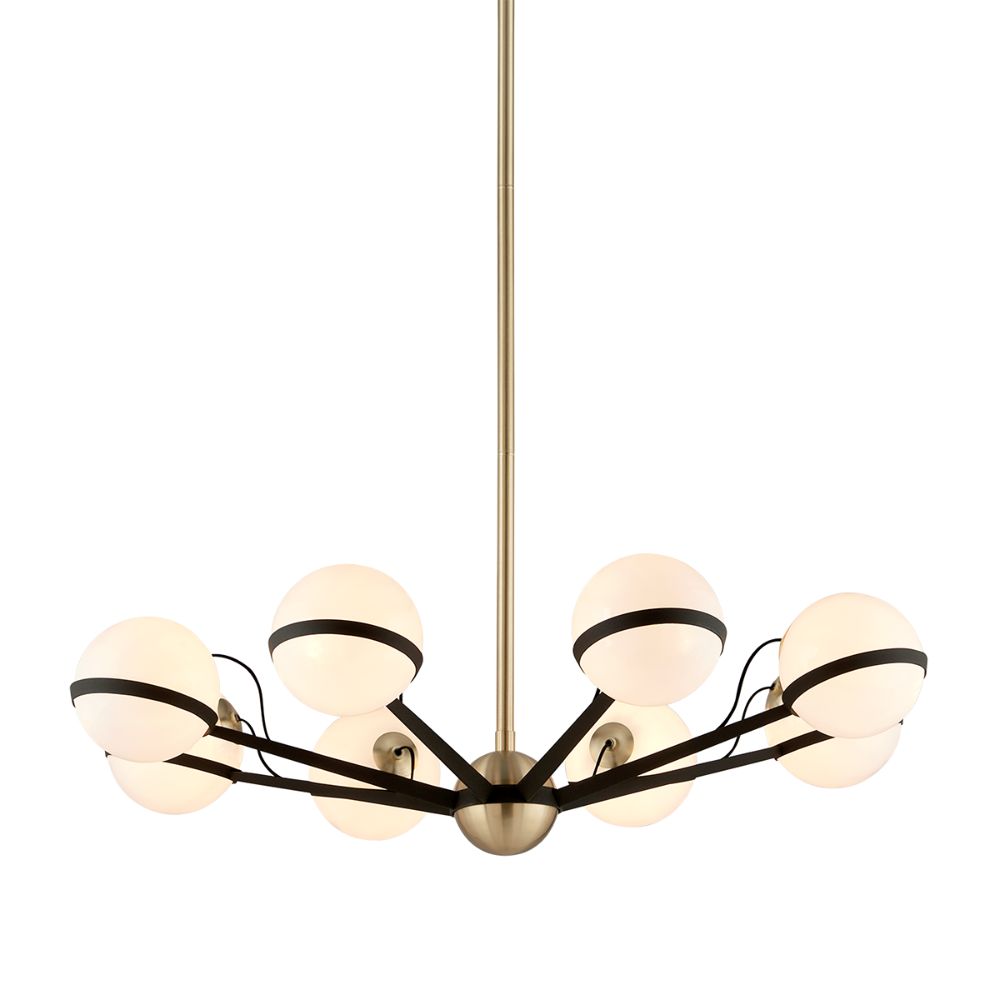 Troy Lighting F5304-TBZ/BBA Ace Chandelier in Textured Bronze Brushed Brass