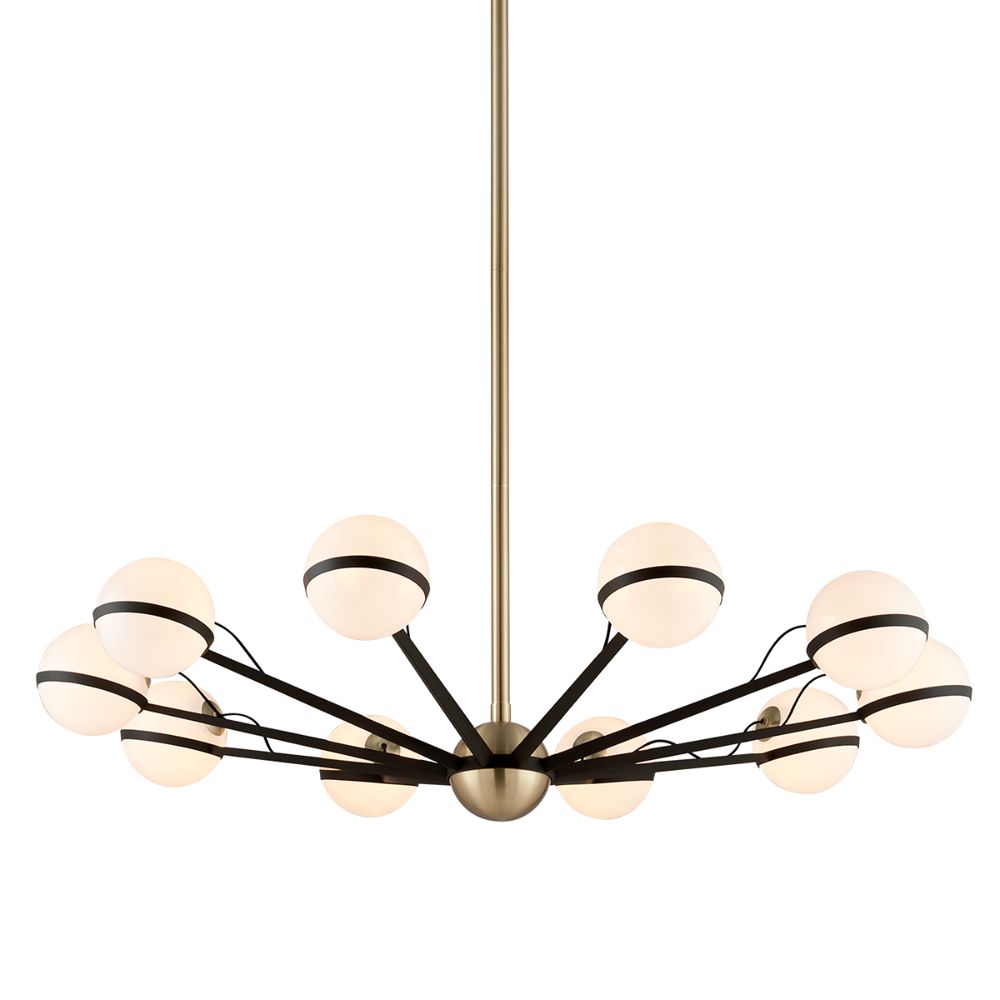 Troy Lighting F5306-TBZ/BBA Ace Chandelier in Textured Bronze Brushed Brass