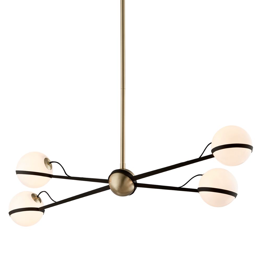 Troy Lighting F5307-TBZ/BBA Ace 4 Light Island in Textured Bronze And Brushed Brass