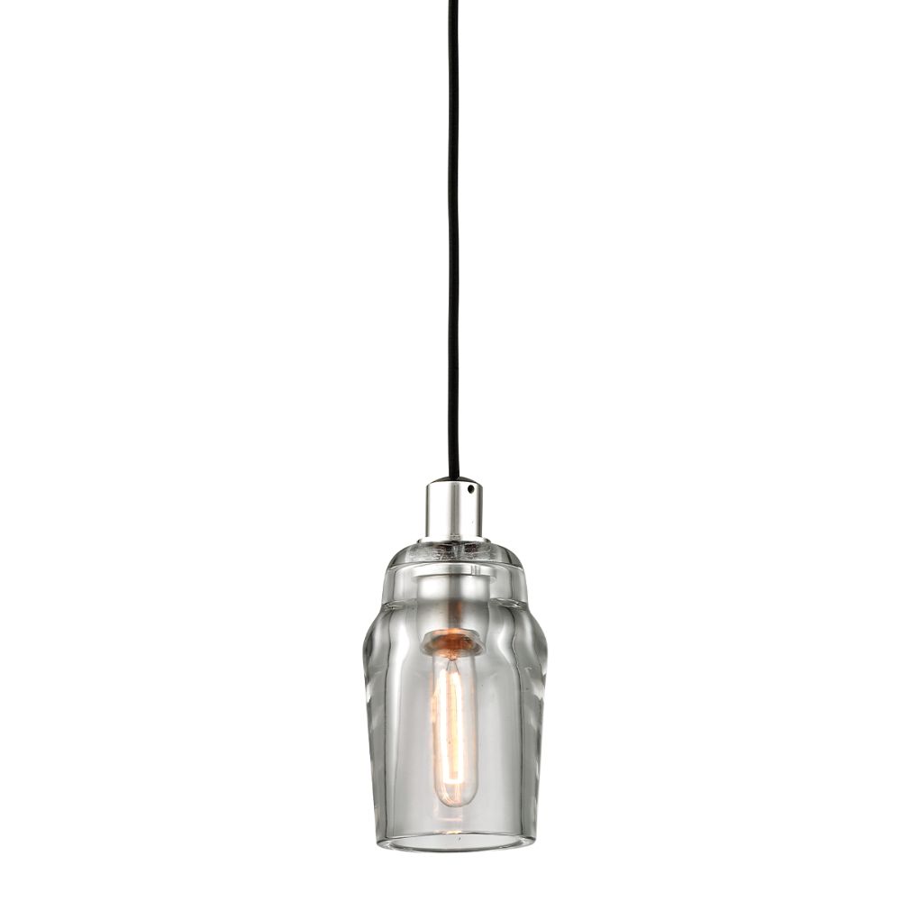 Troy Lighting F5993-GRA/PN Citizen Pendant in Graphite And Polished Nickel