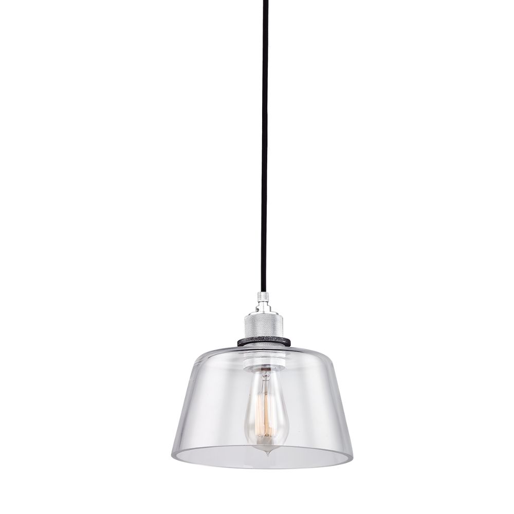 Troy Lighting F6152-OS/PA Audiophile 1 Light Pendant Mini in Old Silver And Polished Aluminum