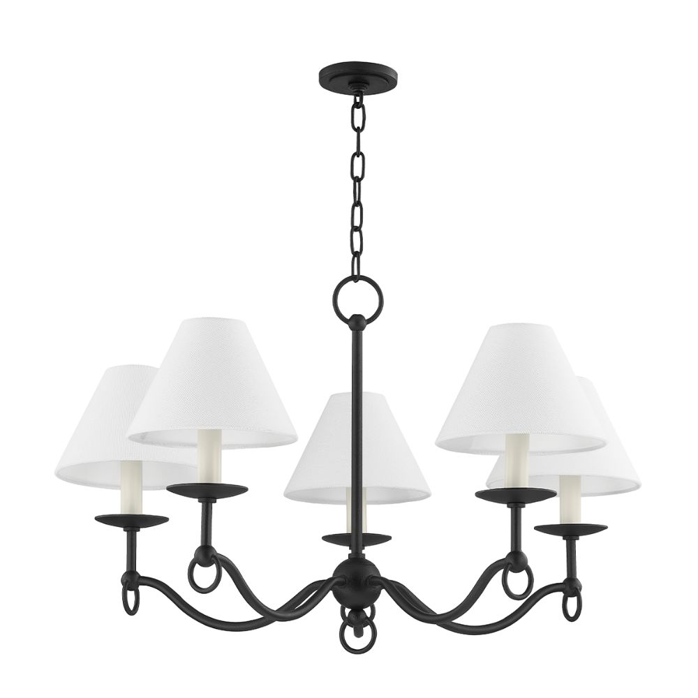 Troy Lighting F7030-FOR 5 Light Chandelier in Forged Iron