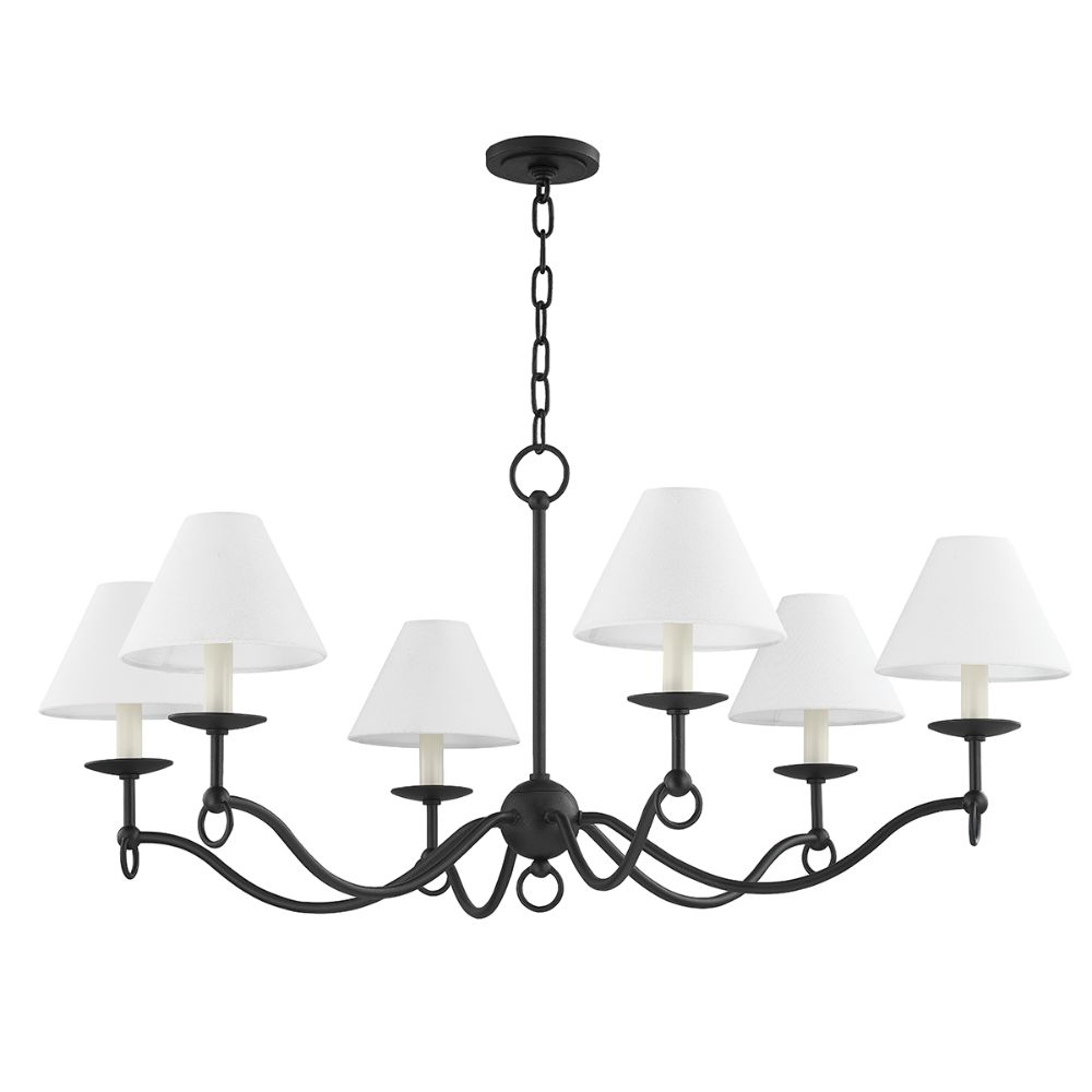 Troy Lighting F7043-FOR 6 Light Chandelier in Forged Iron
