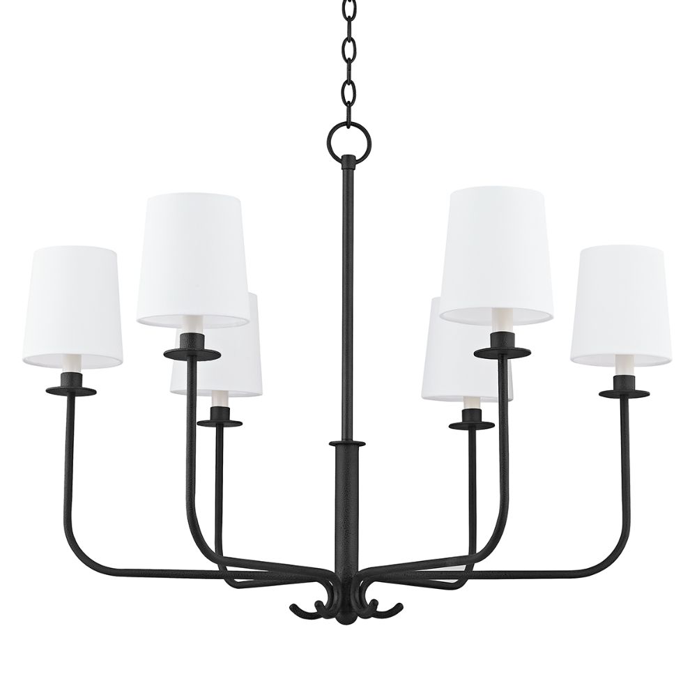 Troy Lighting F7736-FOR Bodhi 6 Light Chandelier in Forged Iron