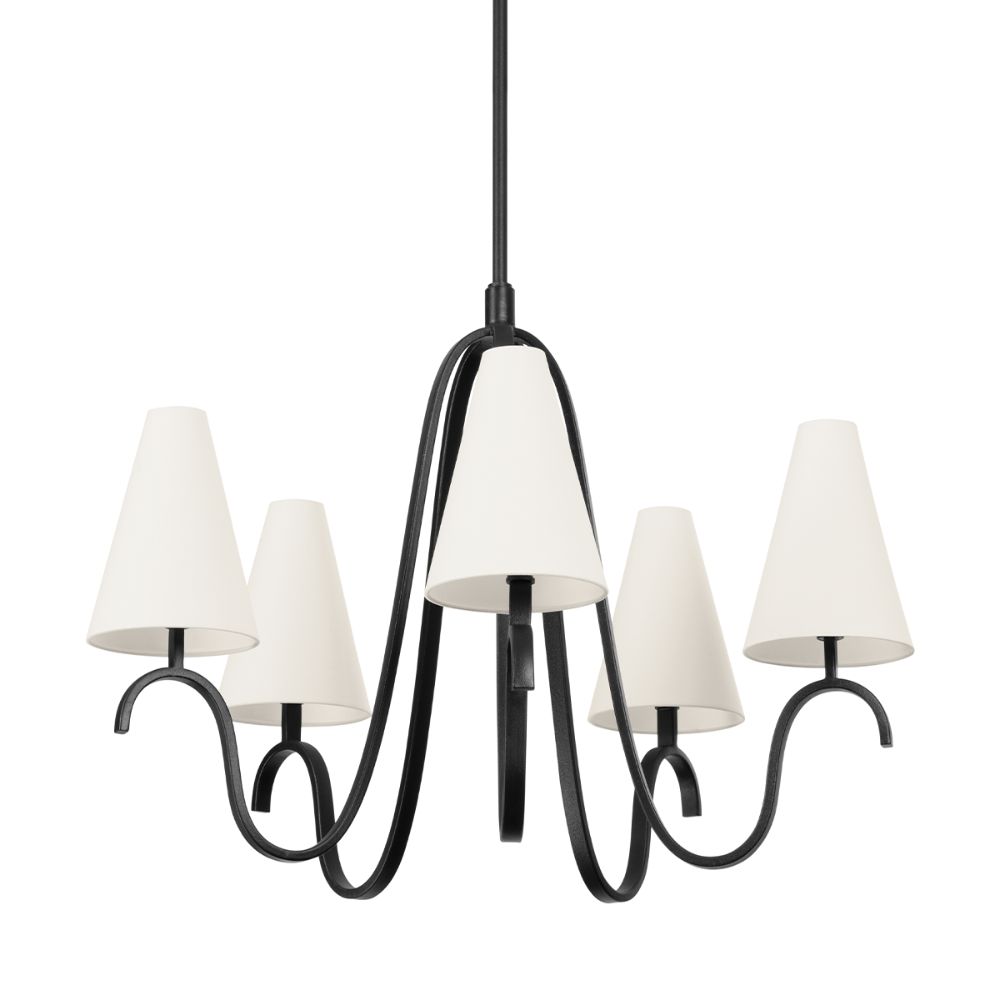 Troy Lighting F9341-FOR Melor 5 Light Chandelier In Forged Iron
