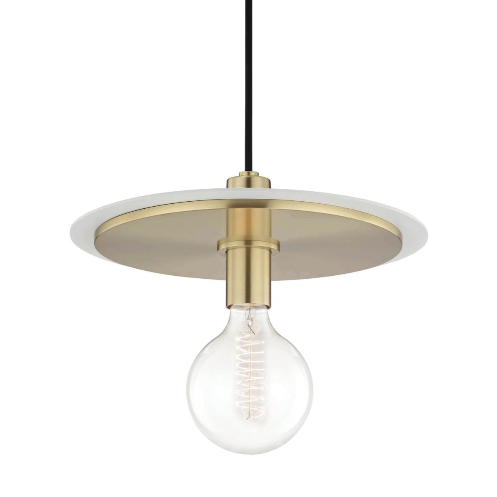 Mitzi by Hudson Valley Lighting H137701L-AGB/WH MILO 1 Light Large Pendant