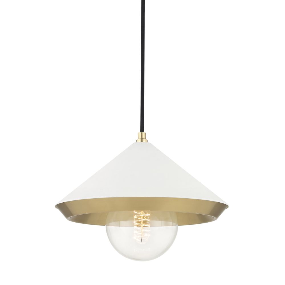 Mitzi by Hudson Valley Lighting H139701L-AGB/WH MARNIE 1 Light Large Pendant