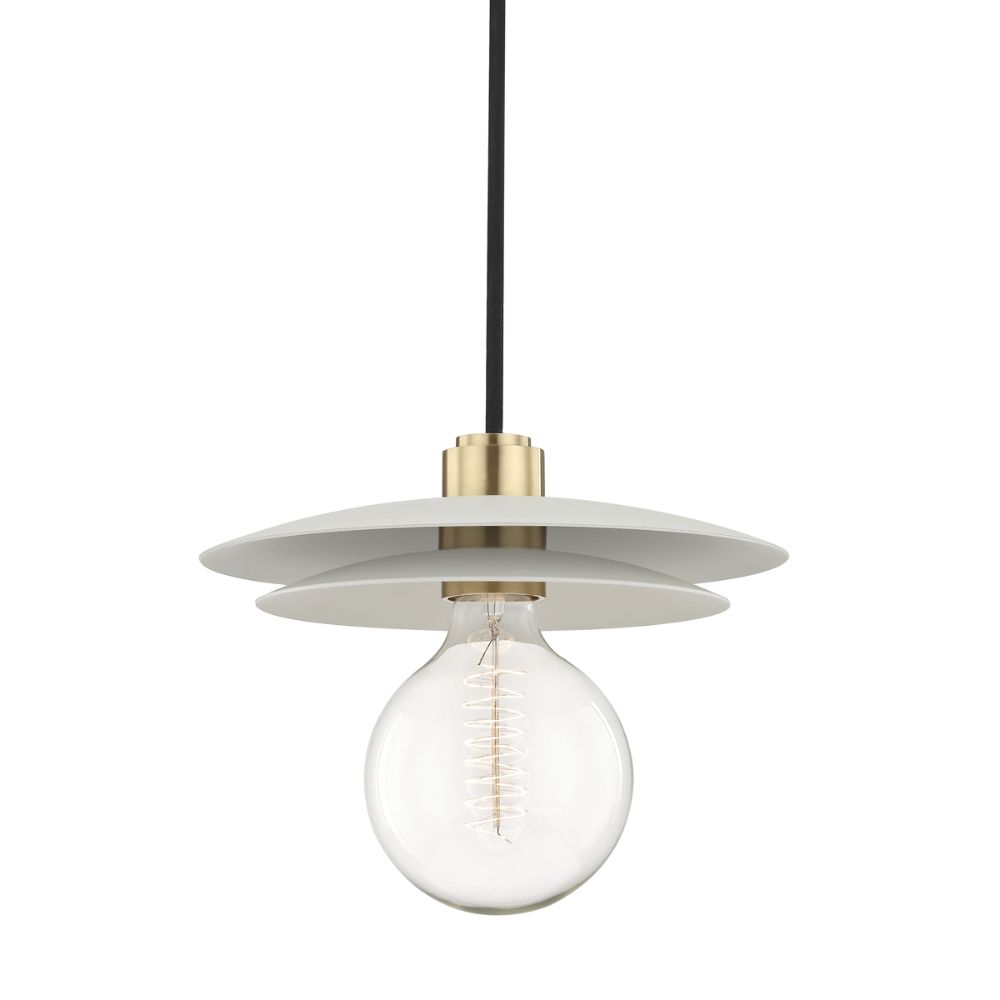 Mitzi by Hudson Valley Lighting H175701L-AGB/WH MILLA 1 Light Large Pendant