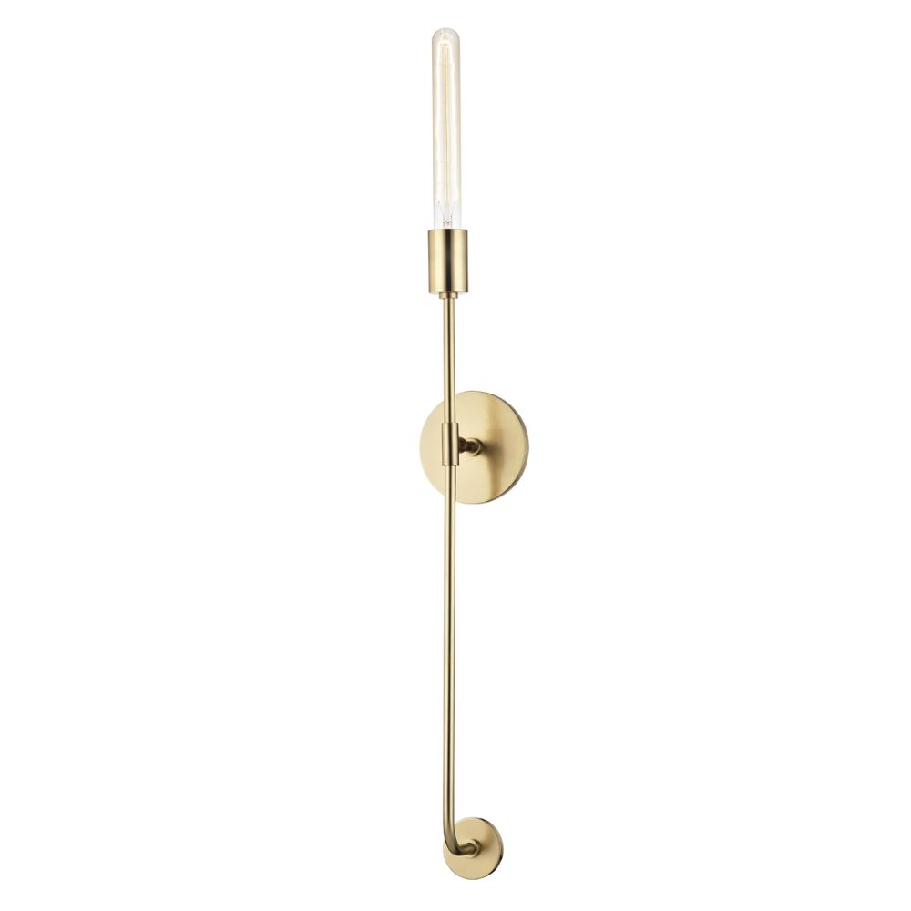 Mitzi by Hudson Valley H185101-AGB Dylan 1 Light Wall Sconce in Aged Brass