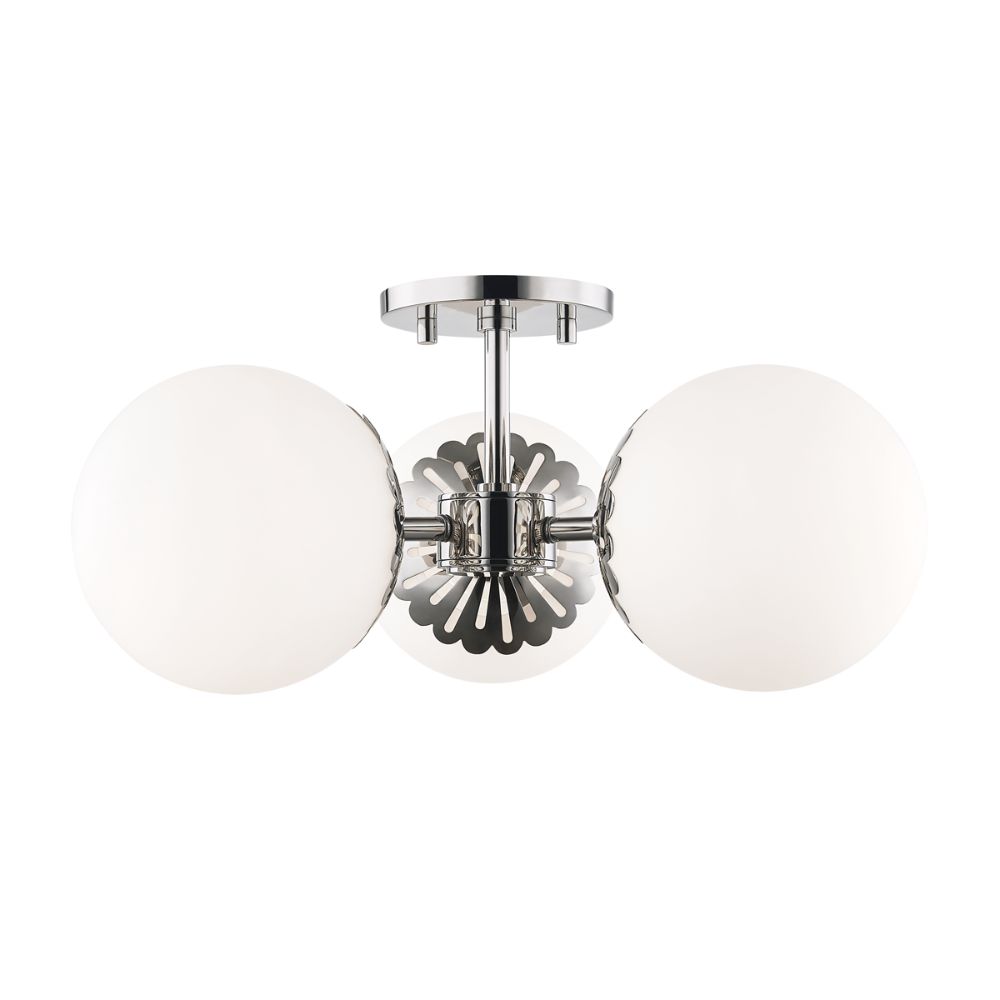 Mitzi by Hudson Valley H193603-PN Paige 3 Light Semi Flush in Polished Nickel
