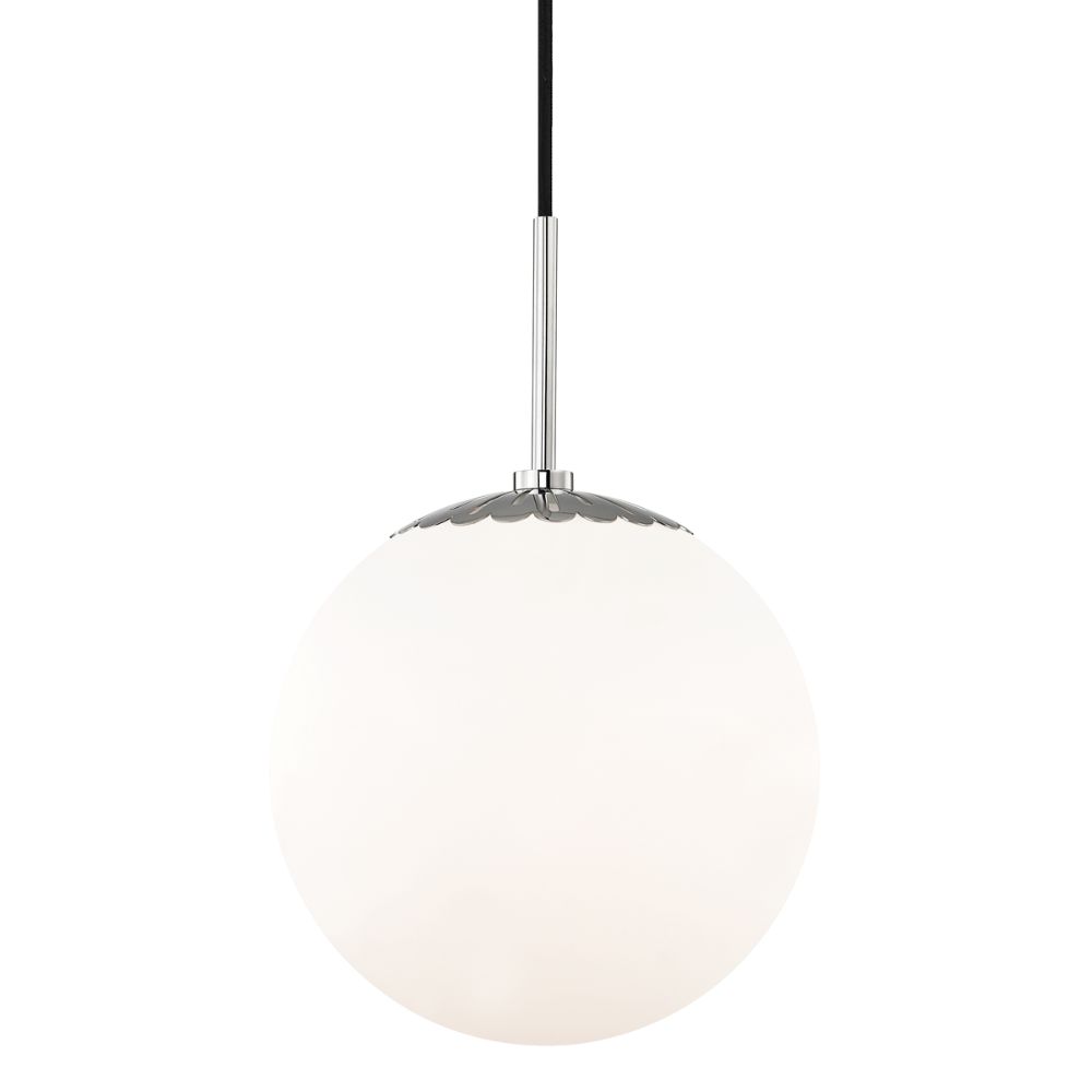 Mitzi by Hudson Valley H193701L-PN Paige 1 Light Large Pendant in Polished Nickel