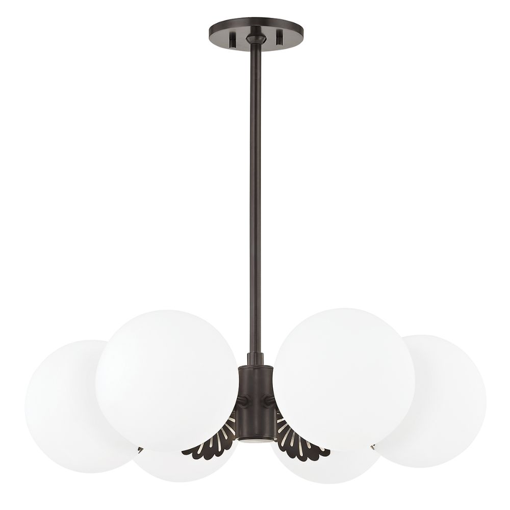 Mitzi by Hudson Valley H193806-OB Paige 6 Light Chandelier in Old Bronze