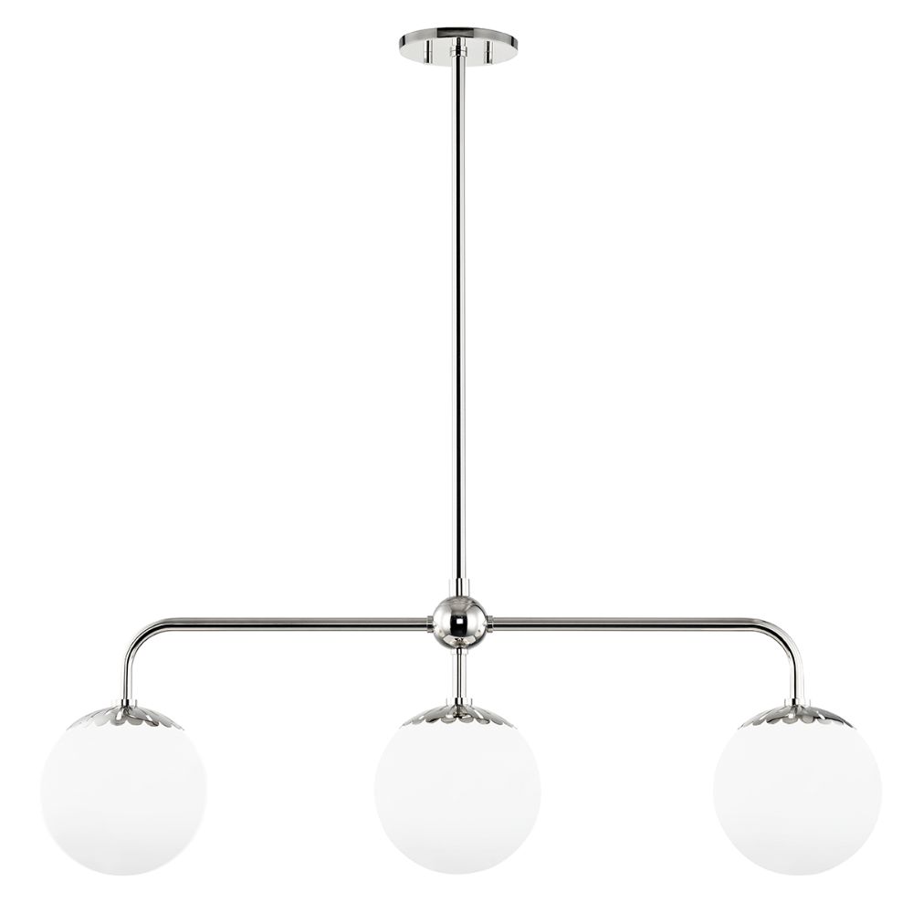 Mitzi by Hudson Valley H193903-PN Paige 3 Light Island Light in Polished Nickel