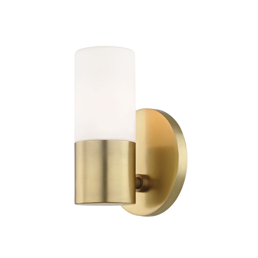 Mitzi by Hudson Valley H196101-AGB Lola 1 Light Wall Sconce in Aged Brass