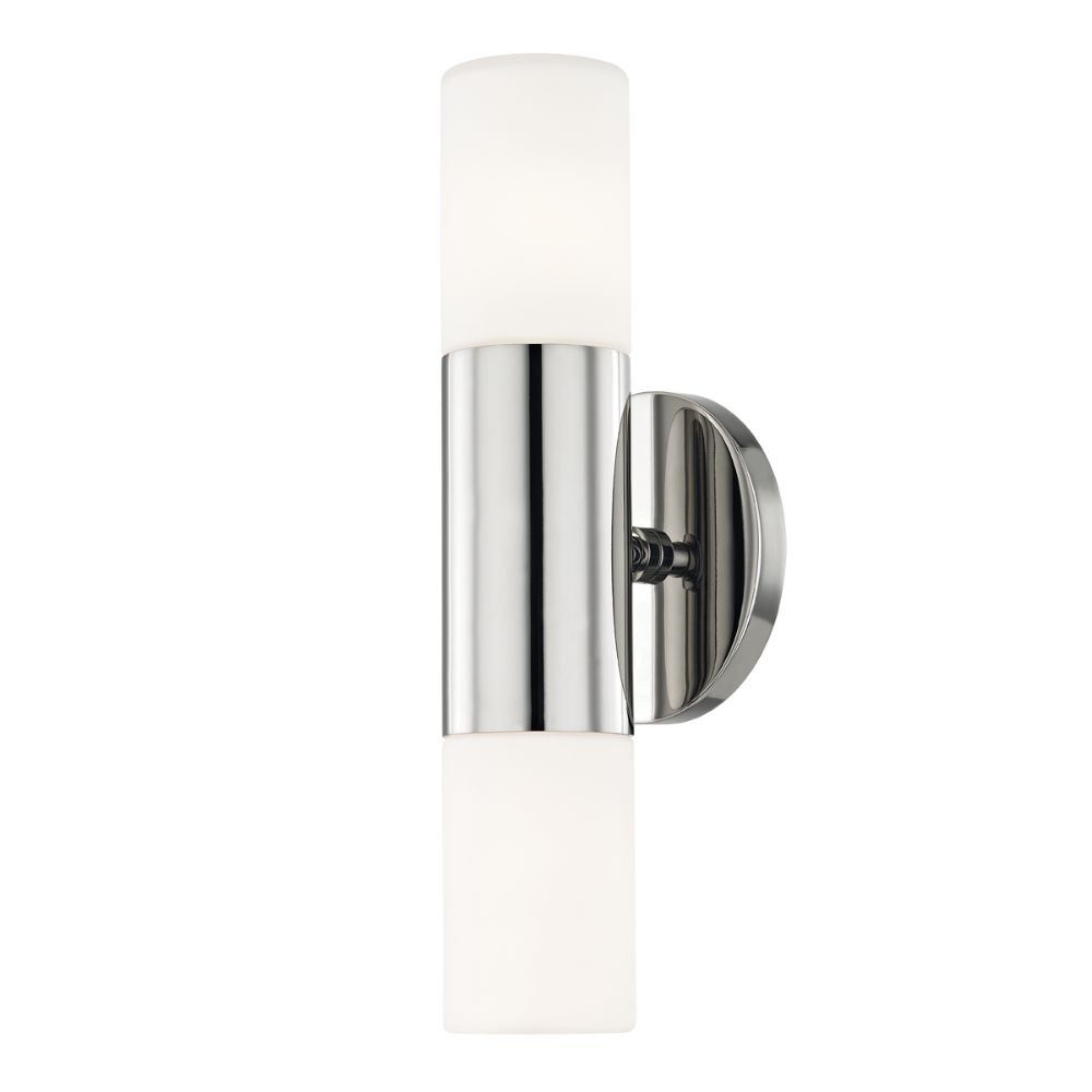 Mitzi by Hudson Valley H196102-PN Lola 2 Light Wall Sconce in Polished Nickel