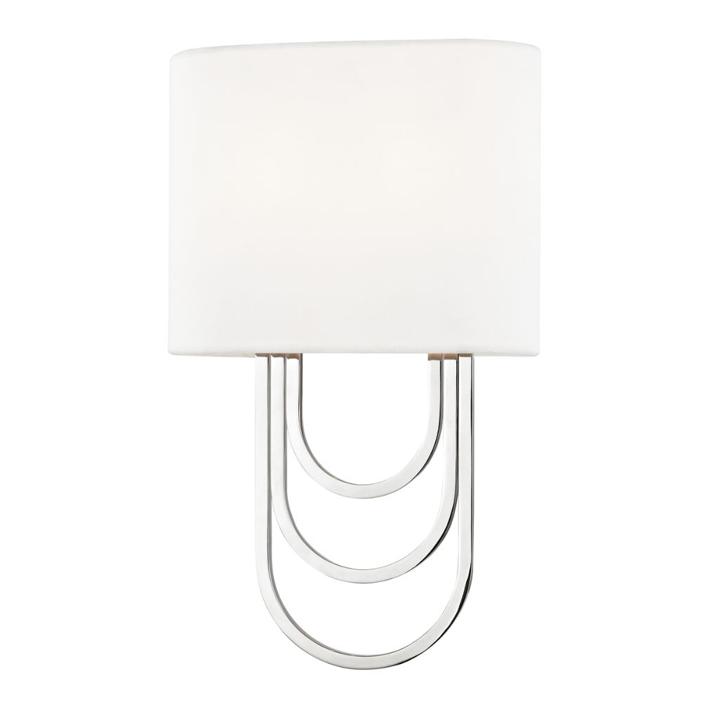 Mitzi by Hudson Valley H210102-PN Farah 2 Light Wall Sconce in Polished Nickel