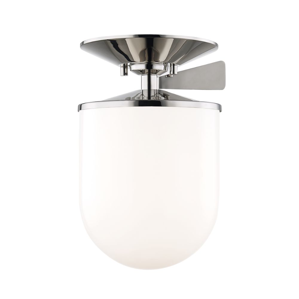Mitzi by Hudson Valley H214601L-PN Audrey 1 Light Large Semi Flush in Polished Nickel