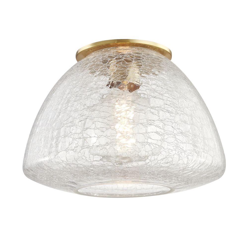 Mitzi by Hudson Valley H216501L-AGB Maya 1 Light Large Flush Mount in Aged Brass