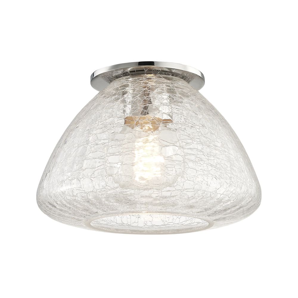 Mitzi by Hudson Valley H216501S-PN Maya 1 Light Small Flush Mount in Polished Nickel