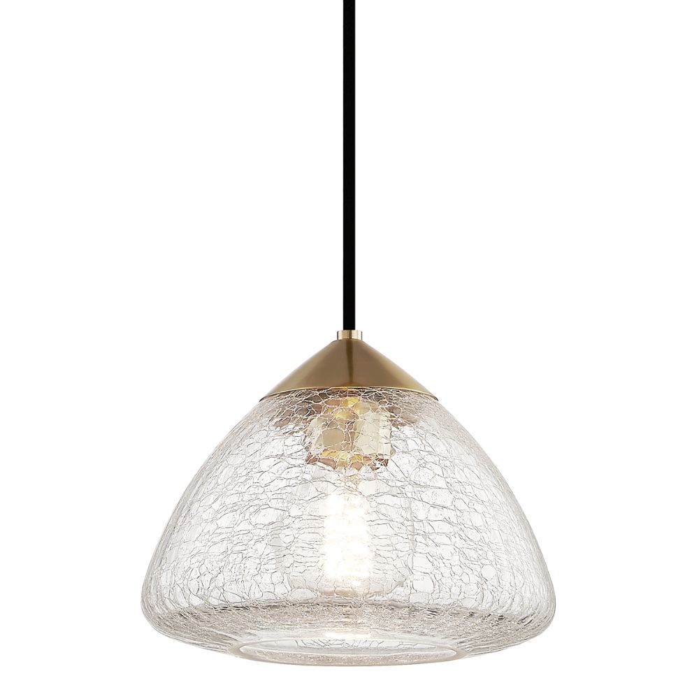 Mitzi by Hudson Valley H216701S-AGB Maya 1 Light Small Pendant in Aged Brass