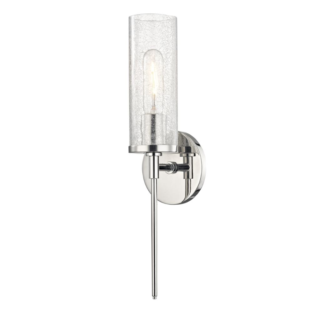 Mitzi by Hudson Valley H220101-PN Olivia 1 Light Wall Sconce in Polished Nickel
