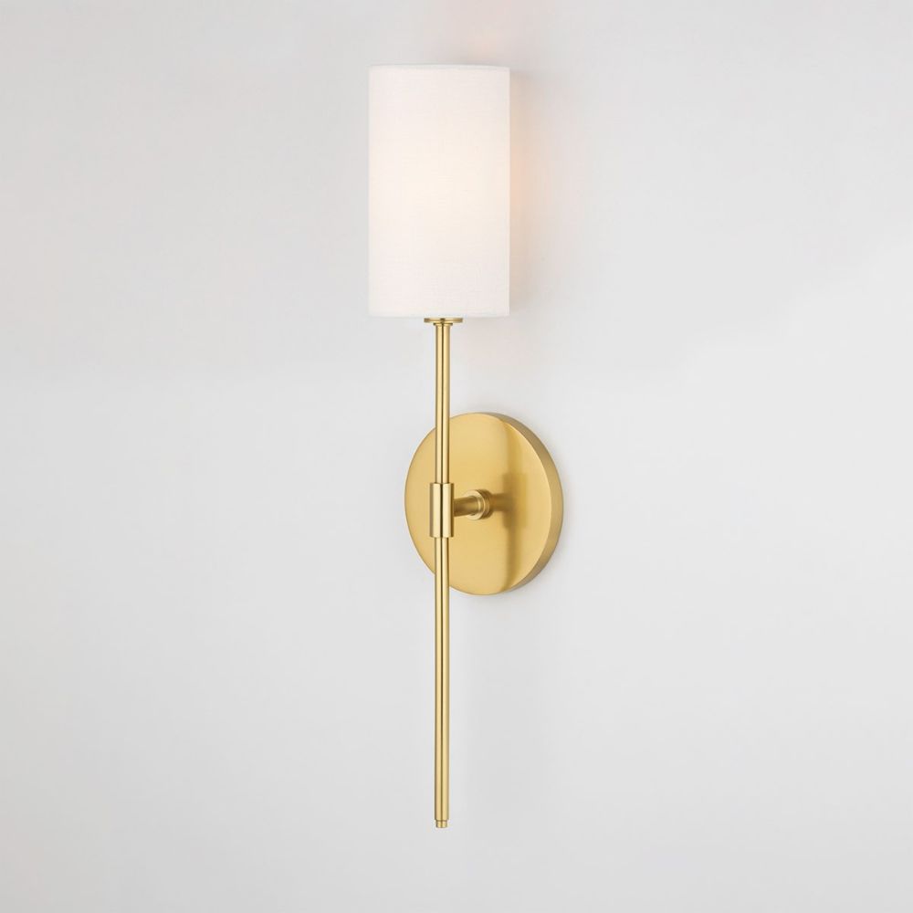 Mitzi by Hudson Valley H223101-AGB Olivia 1 Light Wall Sconce in Aged Brass