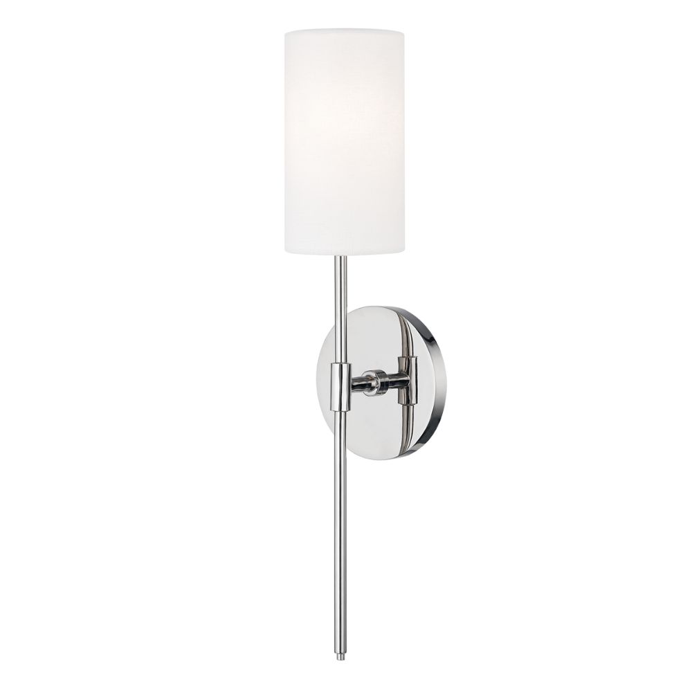 Mitzi by Hudson Valley H223101-PN Olivia 1 Light Wall Sconce in Polished Nickel
