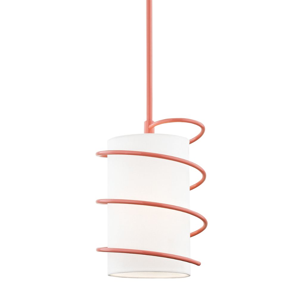 Mitzi by Hudson Valley H237701S-PK Carly 1 Light Small Pendant in Pink