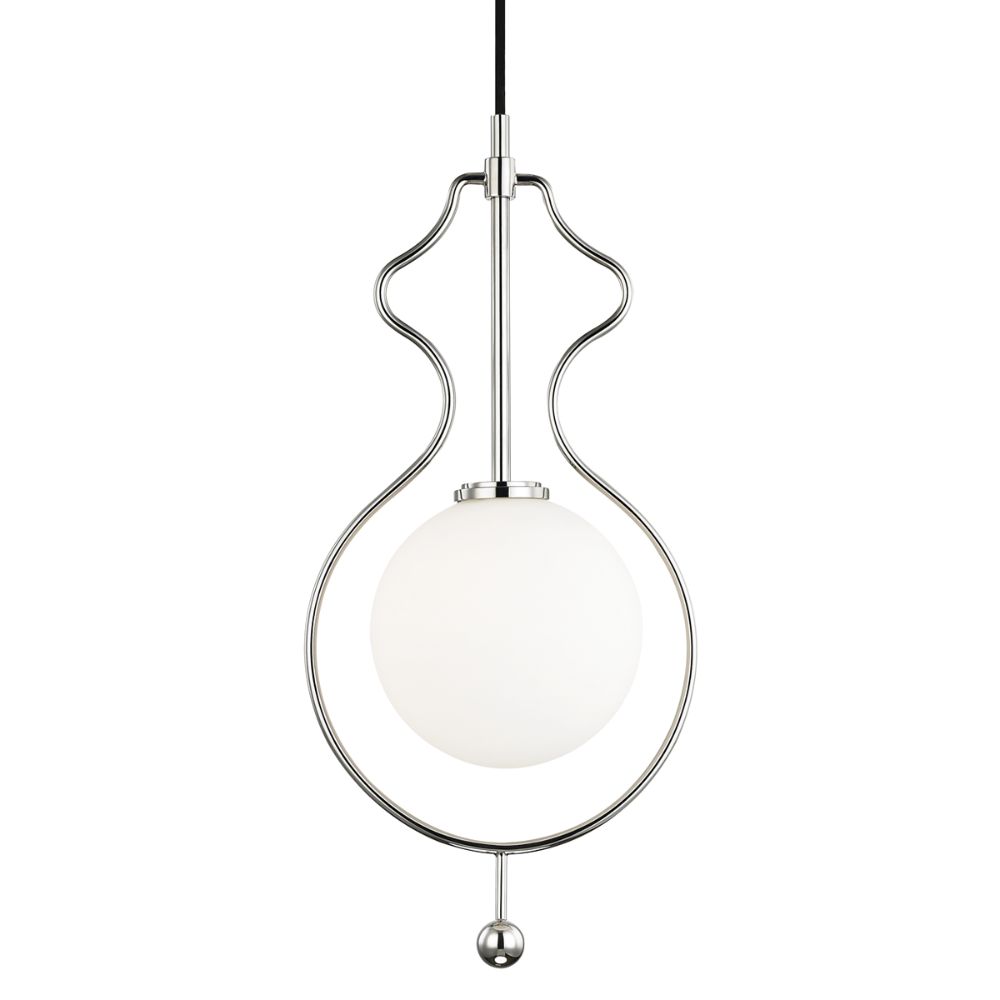 Mitzi by Hudson Valley H248701-PN Abigail 1 Light Large Pendant in Polished Nickel