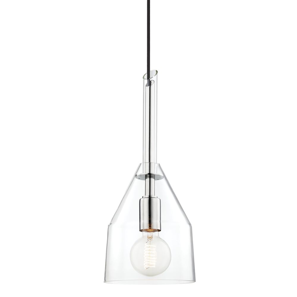 Mitzi by Hudson Valley H252701S-PN Sloan 1 Light Small Pendant in Polished Nickel