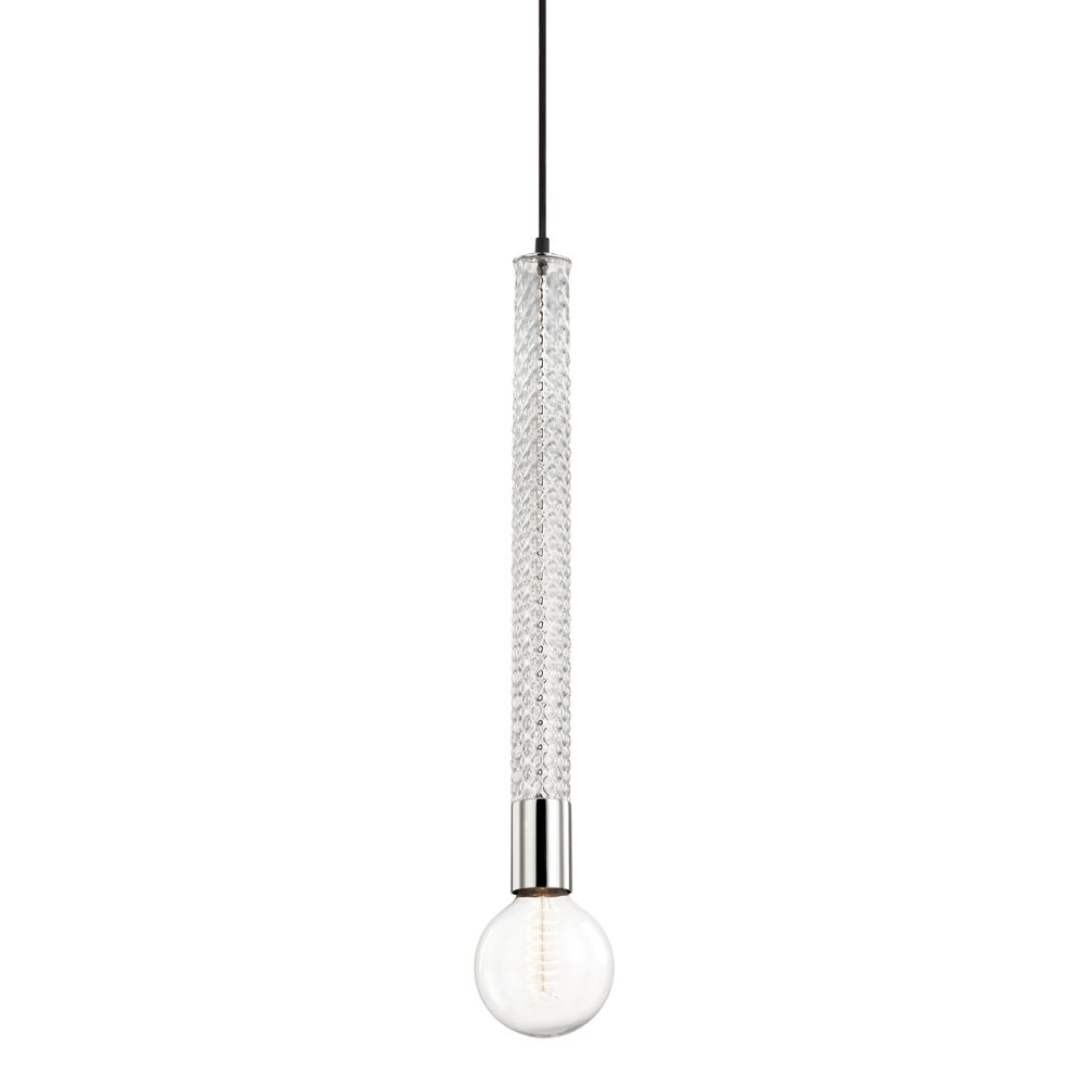 Mitzi by Hudson Valley H256701-PN Pippin 1 Light Pendant in Polished Nickel