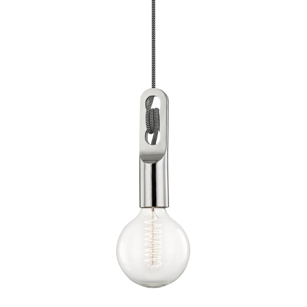Mitzi by Hudson Valley H257701-PN Angela 1 Light Large Pendant in Polished Nickel