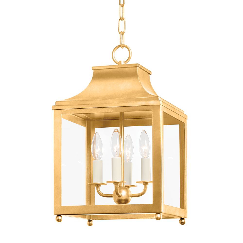 Mitzi by Hudson Valley Lighting H259704S-VGL 4 Light Small Pendant in Vintage Gold Leaf