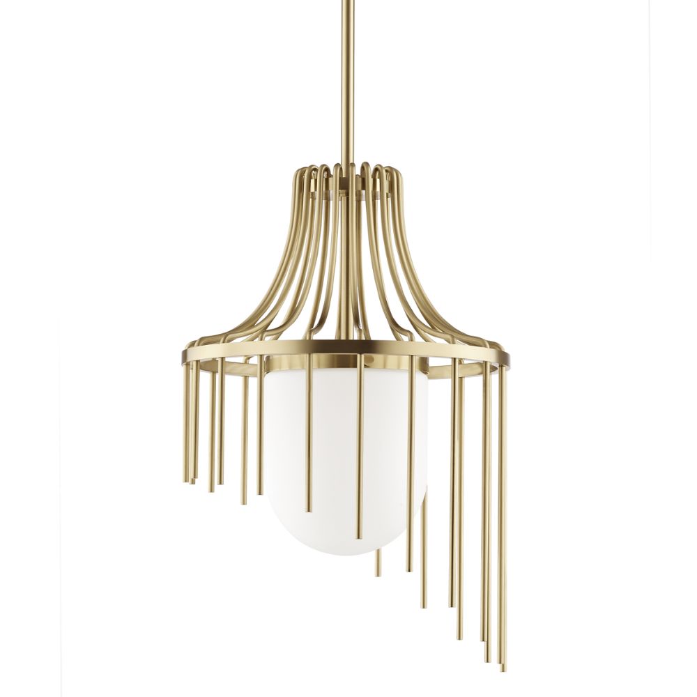 Mitzi by Hudson Valley H266701L-AGB Kylie 1 Light Large Pendant in Aged Brass