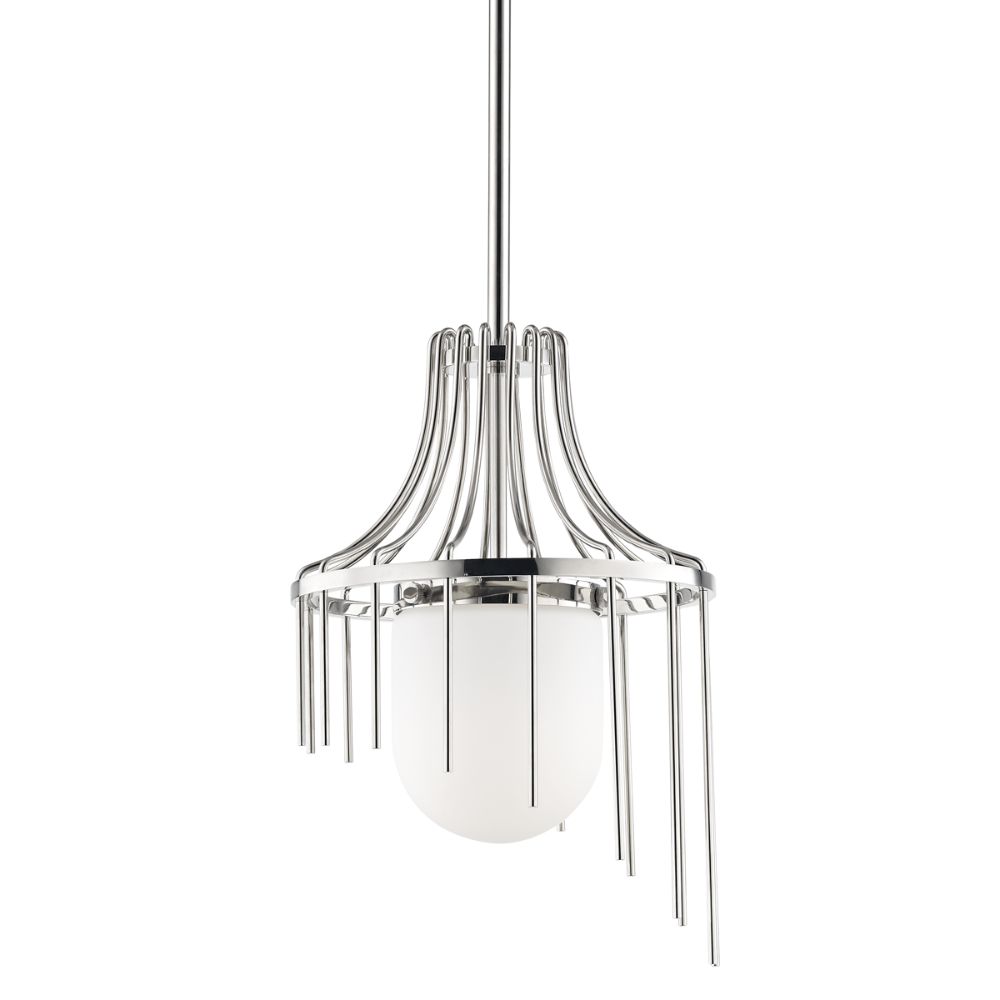 Mitzi by Hudson Valley H266701S-PN Kylie 1 Light Small Pendant in Polished Nickel