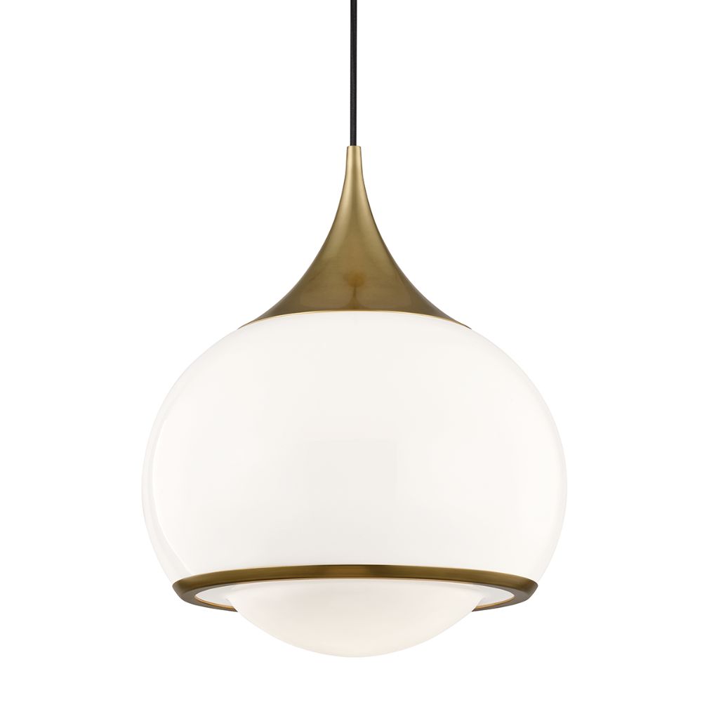 Mitzi by Hudson Valley Lighting H281701L-AGB Reese 1 Light Large Pendant
