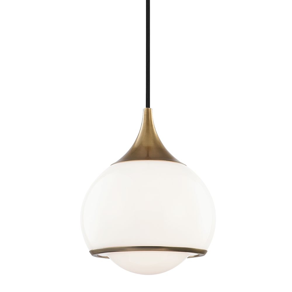 Mitzi by Hudson Valley Lighting H281701S-AGB Reese 1 Light Small Pendant