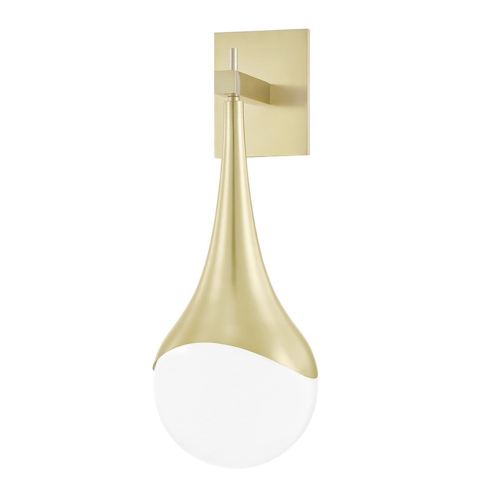 Mitzi by Hudson Valley Lighting H375101-AGB Ariana Aged Brass 1 Light Wall Sconce