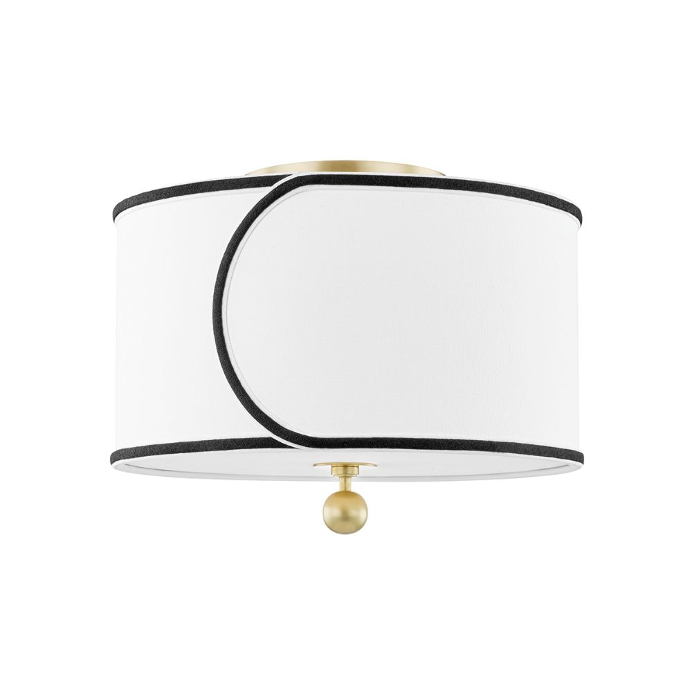 Mitzi by Hudson Valley H381602-AGB 2 LIGHT SEMI FLUSH in Aged Brass