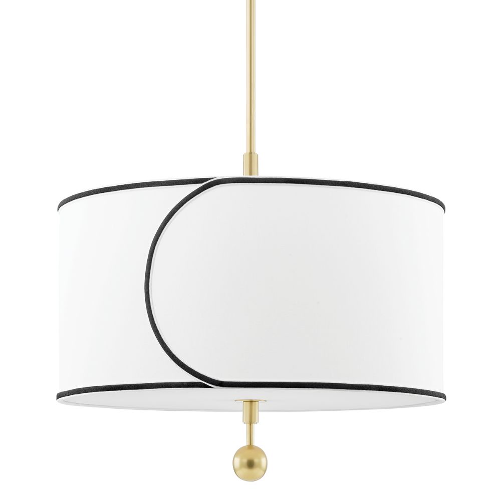 Mitzi by Hudson Valley H381701L-AGB 3 LIGHT LARGE PENDANT in Aged Brass