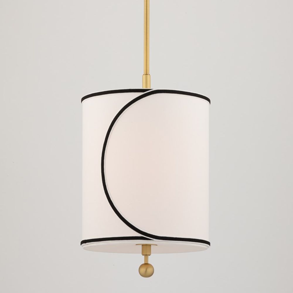 Mitzi by Hudson Valley H381701S-AGB 1 LIGHT SMALL PENDANT in Aged Brass